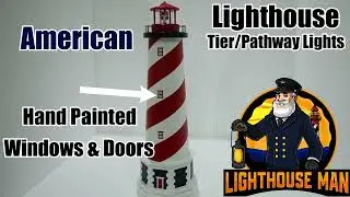 American Tier / Pathway Lighthouse for Home Lawn & Garden, Solar Revolving Beacon