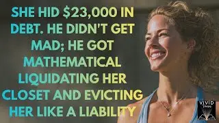 She hid $23,000 in debt  He didn't get mad he got mathematical liquidating her closet