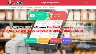 Simple Billing Software For Retail Shops In Asp.net c# with SQL Server 10 Open source code