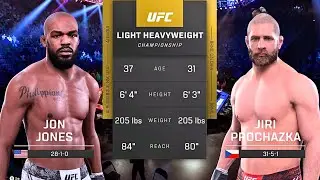 Jon Jones vs Jiri Prochazka FULL FIGHT | UFC 5 AI Simulation (CPU vs CPU)