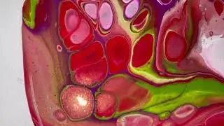 123. How to get cells in fluid art with Prizm Pour paints | Beginner Flip Cup Technique #Colourarte