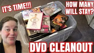 CLEAN OUT MY DVD BIN WITH ME! I DON'T NEED To Keep All Of These Movies!!!!