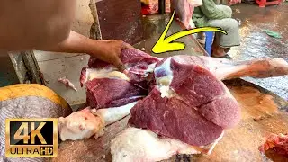 Excellent Beef Market and Selling Meat Slice {4K} {60fps} || Meat Cutting Satisfying