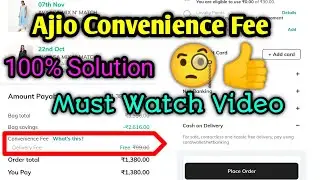 Ajio Convenience fee Solution👍Ajio Cash On Delivery Convenience fee free Tricks🔥Don't skip the video