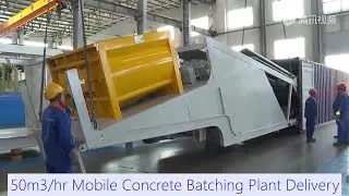 50m&sup3;  Mobile Concrete Batching Plant Fangyuan Integrated Design  Easy Relocation
