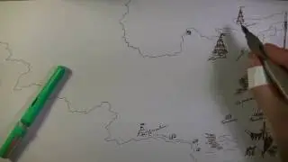 ASMR Fantasy Map Drawing
