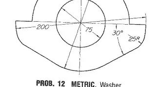 metric washer. prob.12الرسم الهندسي