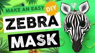 Make an easy DIY Zebra mask. Instantly download this stripy DIY zebra mask template to make at home