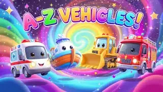 Alphabet Vehicles Song For Toddlers | ABC Song For Kids | Nursery Rhymes | Kidsy Bitsy