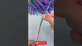 home decor with straw ||flowers made with straw...best ideas!#shorts