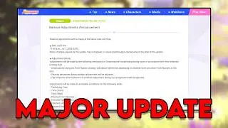 Summary Of The Patch Note Update Coming Tommorow (1/7)