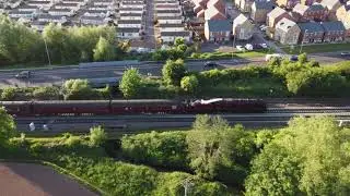 South Devon Explorer, Duchess of Sunderland 6233 passing through Taunton Somerset - DJI Mini 2 Drone