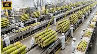 Inside the Sugarcane Juice Factory: From Field to Supermarket (From Start to Finish)