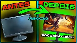 UNBOXING do Monitor Gamer AOC 24G4 &ndash; 180Hz IPS! Vale a pena?