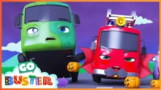 Naughty Bandit Halloween Costume Mix Up | Go Buster | Baby Cartoon | Kids Video