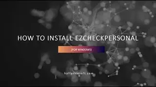 How to install ezCheckPersonal on Windows