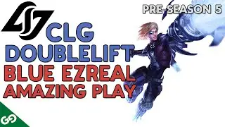 CLG Doublelift Blue Ezreal Amazing Play - Pre Season 5 NA Solo Queue
