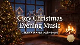 Cozy Christmas Evening Music for Family Time | Relaxing Ambience (2 Hours, 4K)