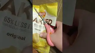 cutting Lay's Baked chips bag #shorts