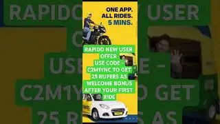 Rapido bike taxi referral code - RK061AT | Rapido promo code | Rapido new user offer #referralbonus
