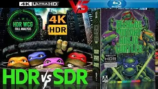 HDR DV WCG ATMOS ANALYSIS Teenage Mutant Ninja Turtles 1990 4K UHD BD REVIEW vs 1080p BD SDR 100nits