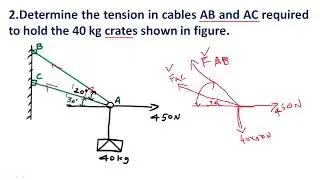 Statics of particles | Engineering Mechanics | EM | problem 2