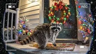 Talented Raccoon Caught Dancing on Ring Camera 🎄😂 | Christmas Short