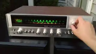 Sansui 771 receiver driving JBL CF150 speakers - quick porch test