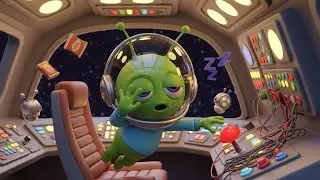 Among Us Sleepy Alien Missed the Task 👽😴 | Funny Animation | Kids & Gaming Short AV1