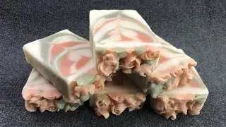 The Secret Feather Swirl & Piping Flowers (Pink & Green Clay)