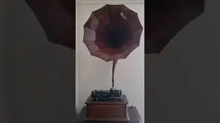 Edison Triumph Phonograph playing I'm a Lonesome Melody Blue Amberol cylinder record 2756