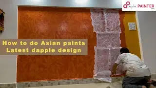 Asian paints Latest dapple design ( HINDI ) | full process using butter paper | Royale play texture