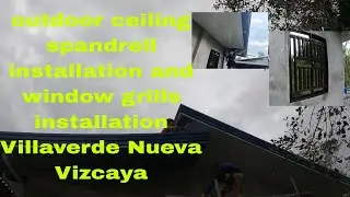 outdoor ceiling spandrell installation and window grills installation // PAANO Magkabit NG spandrell