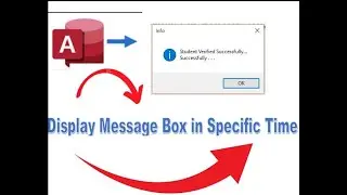 How to Display Message Box in Specific Time in MS Access Database Free Source code Download