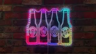 Call of Duty Zombie Juggernog Perk Bottles Neon Neon LED Sign with Dynamic RGB Colors