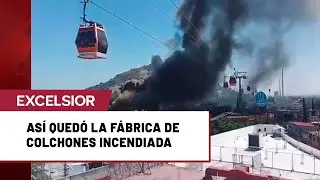 Incendio consume f&aacute;brica de colchones en Ecatepec