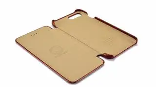 iCarer iPhone 8 Plus Curved Edge Vintage Genuine Leather Case