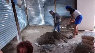 yegamos a encementar el piso de Ruth bean  como lo hacemos