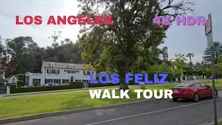 Virtual Walk Tour of  Los Feliz, a high-end and afluent  neighborhood of Los Angeles.