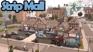 Building a Run Down STRIP MALL in the Sims 4 + TOUR - No CC! [Functional]