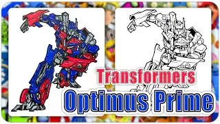 Transformers coloring book / How to colors Optimus Prime