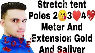 Stretch tent Poles 2 💖3❤️4😘 Meter and Extension Gold Saliver