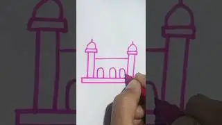 Masjid drawing video 🕌🕌#islamicart #viral #shorts