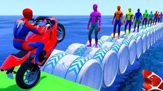الرجل العنكبوت انقاذ باتمان Spider-Man Rescue batman vs iron man vs venom funny Game GTA 5 superhero