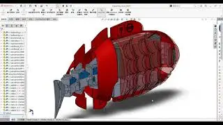 Bionic Robotic Fish 3D Digital Model Drawing #solidworkstudy #solidworksmodeling #robot