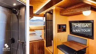 Recirculating SHOWER, Rooftop Tent, DISHWASHER and More! // Full Luxury Van Tour