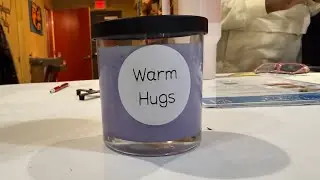 Making a candle for a family friend’s birthday