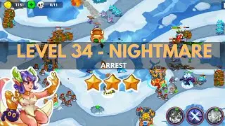 King of Defense 2: Level 34 NIGHTMARE / ARREST / GAMEPLAY GUIDE