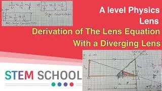 A Level Physics - Derivation of The Lens Equation - with a diverging (concave) lens.
