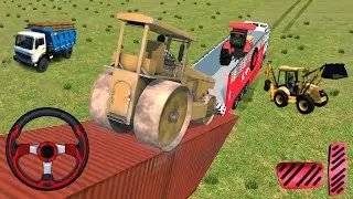 Тяжелый дорожный каток 🔥😱 Загрузка на грузовик | Реалистичный геймплей симулятора грузовика #груз...